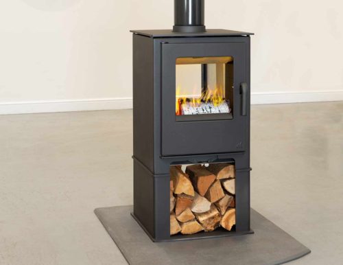 Double Sided Logstore Stove